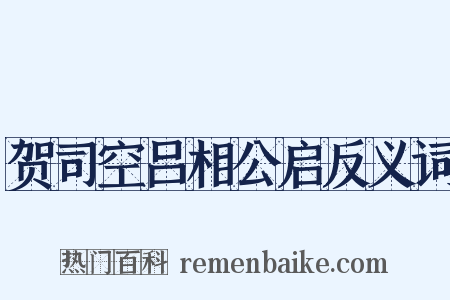 贺司空吕相公启反义词是什么意思的图片